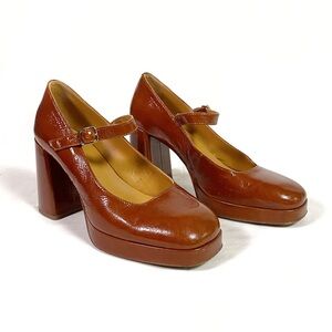 Sezane Brown Heeled Mary Janes